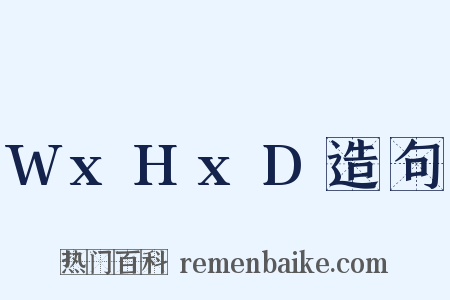 WxHxD造句是什么意思的图片